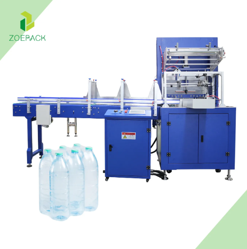 Bottle Sleeve Wrapper Thermal Shrink Packer Save Cost Semi Automatic PE Film Heat Shrink Packaging Machine 