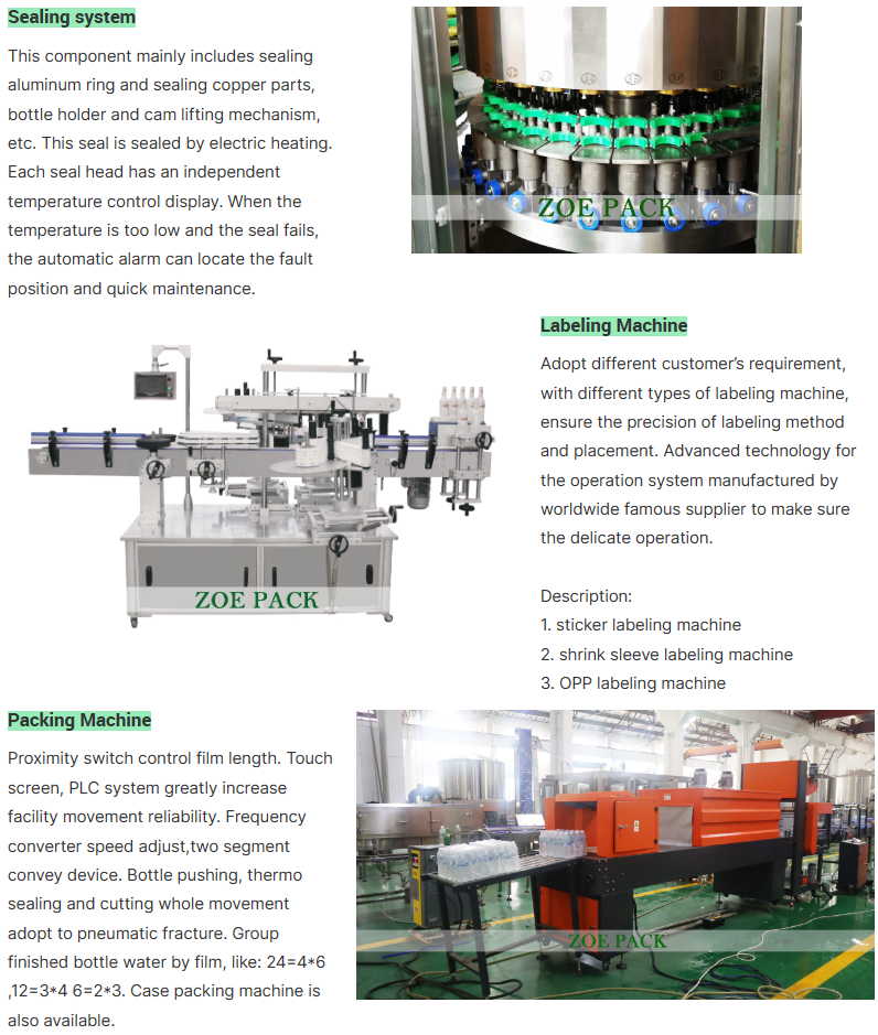 Automatic Rotary 200ml-2000ml Plastic Glass Bottle Pure Milk Juice Bottle Rinsing Filling Capping Machine factory