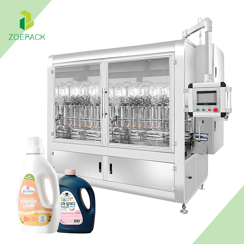 Machine de remplissage de liquide de détergent à lessive servo entièrement automatique pour bouteilles en plastique