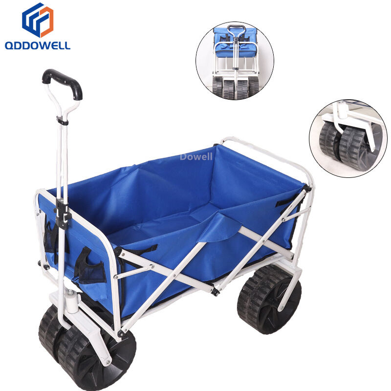 Telescopic handle wagon utility beach camping cart outdoor folding wagon