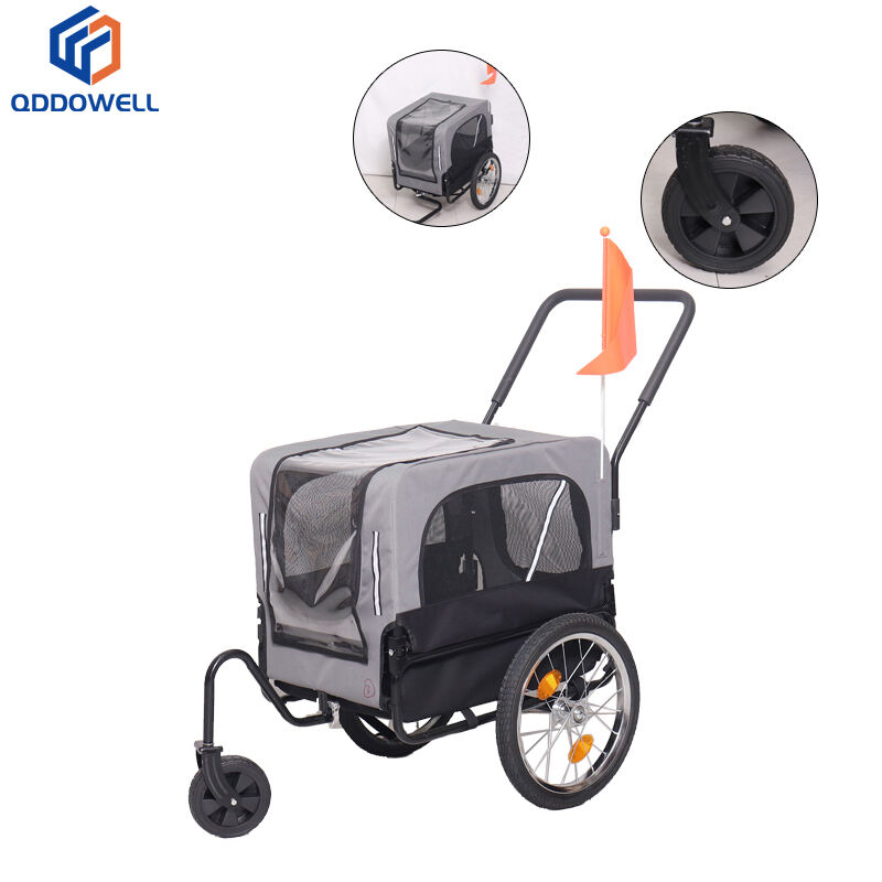 Remolque para bicicleta de perro, carrito para mascotas, carretilla de carga adjunta para viajar