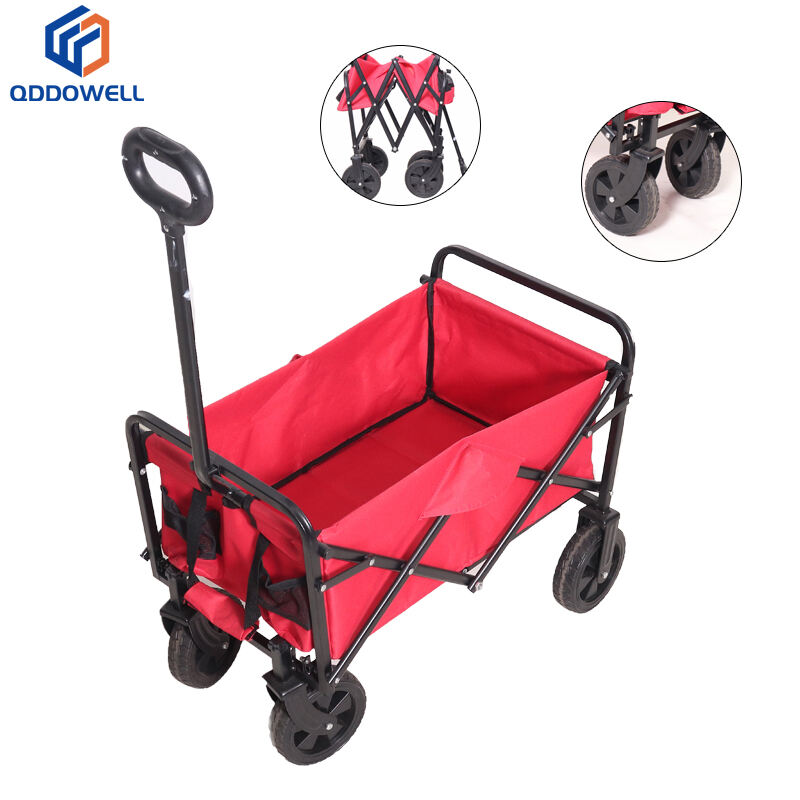 Outdoor Picnic Camping Folding Wagon Garden Beach Cart Collapsible Utility Wagon