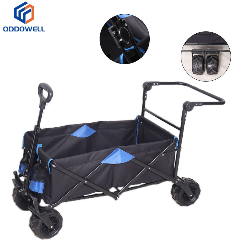 Heavy Duty Collapsible Outdoor Utility Wagon Garden Shopping Camping Carts