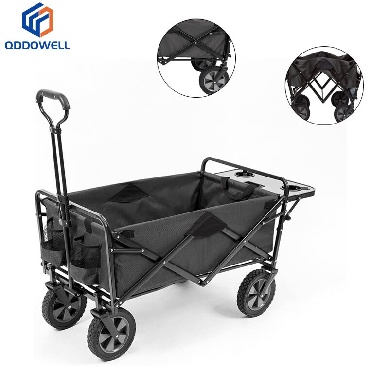 Adjustable Heavy Duty Collapsible Folding Utility Wagon Outdoor Camping Beach Picnic Cart