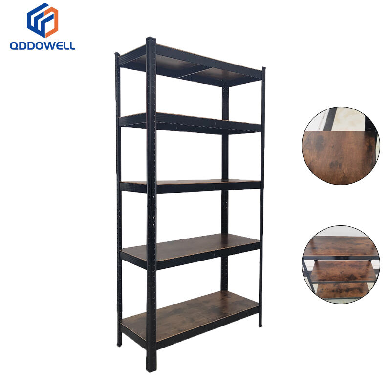 Powder Coating Boltless Shelving Warehouse Storage Rack With Vintage Board