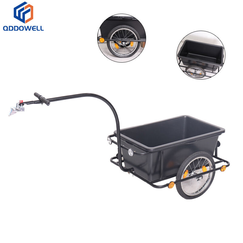 Carrito de utilidad de plástico ajustable y extraíble para bicicletas