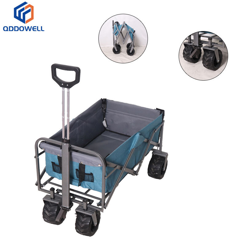 Foldable wagon cart collapsible utility wagon with All-Terrain big wheels