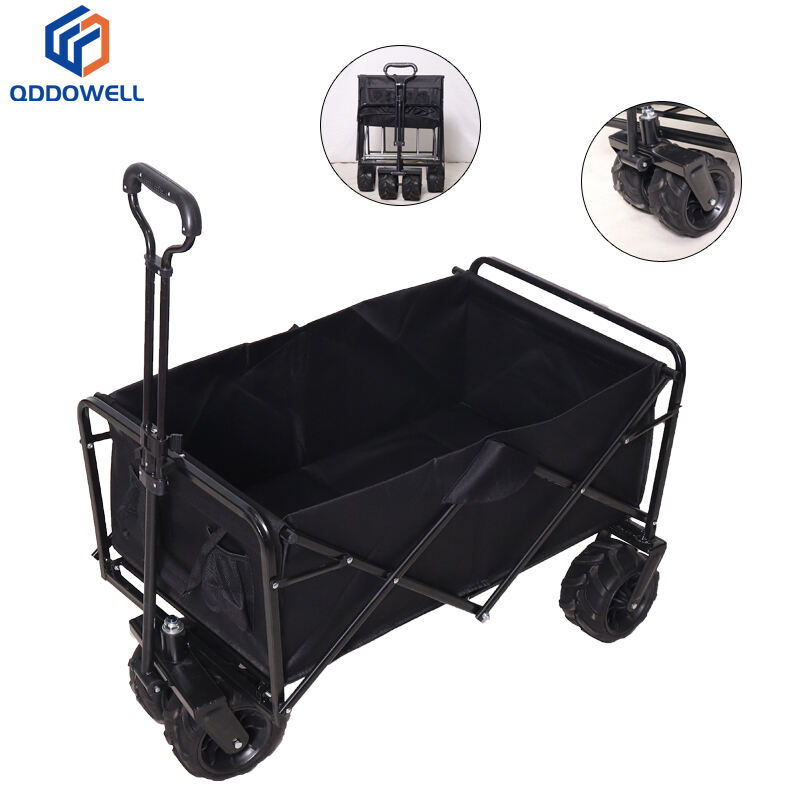 Carro de Utilidad Plegable con Mango Telescópico para Acampar Resistente
