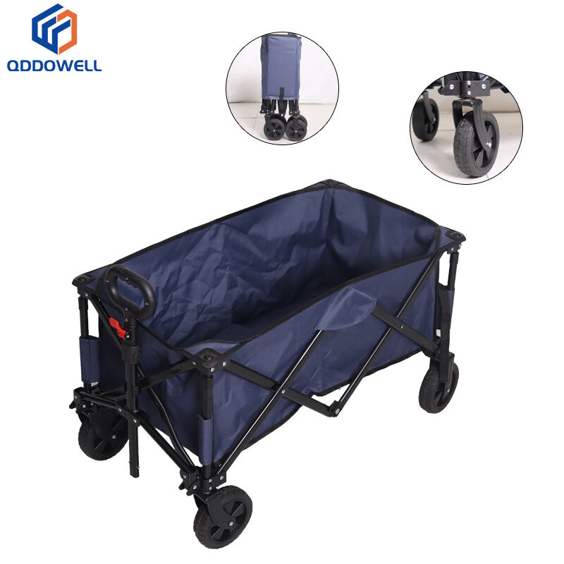 Large Capacity Folding Pull Cart Foldable Wagon With 600D Oxford