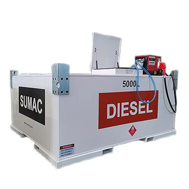 Double wall diesel tank with pump