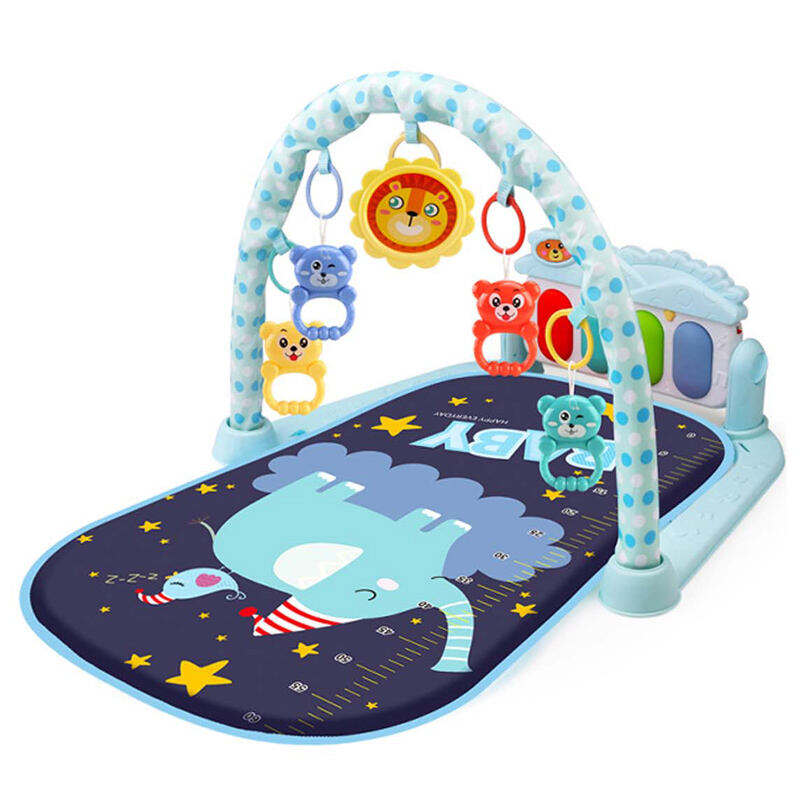 Custom Multifunctional Activity Fitness Blanket Infant Play Gym Mat Baby Musical Piano Rack Pedal Playmat