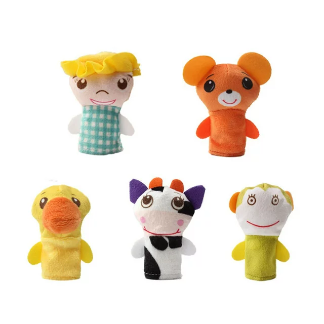 Customizable Kids Cosplay Performance Finger Felt Toys Telling Story hand Puppets Felt Animal Finger Puppets