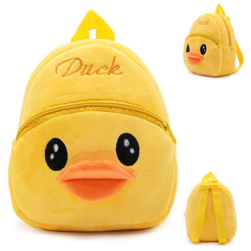 New Children Plush Backpack Cartoon Ducklings School Bags Cute Child Schoolbag