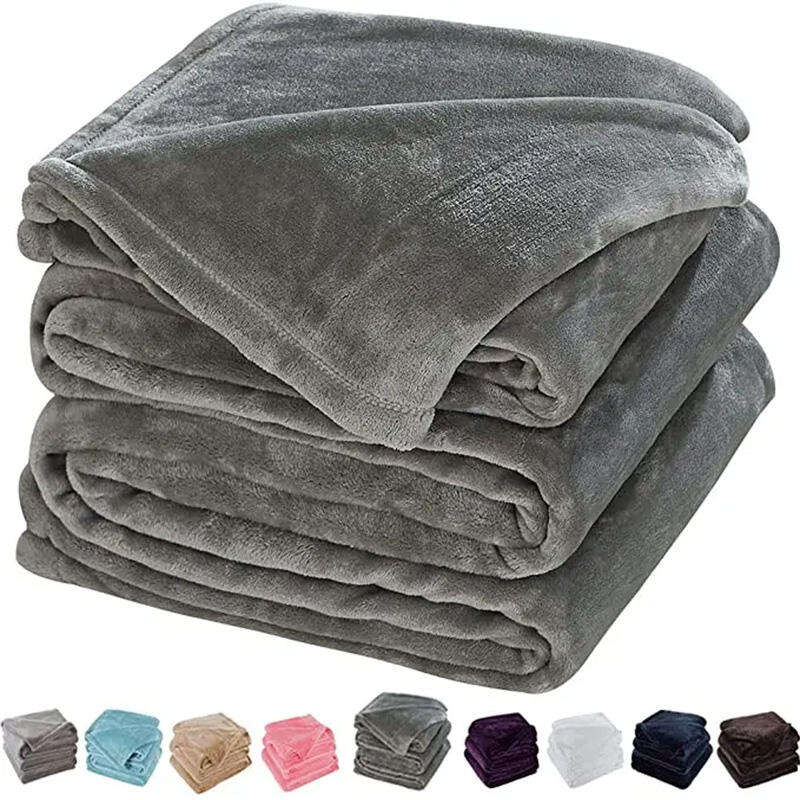 Blanket Fabric Super Soft Plush Custom Fleece Flannel Throw Blanket