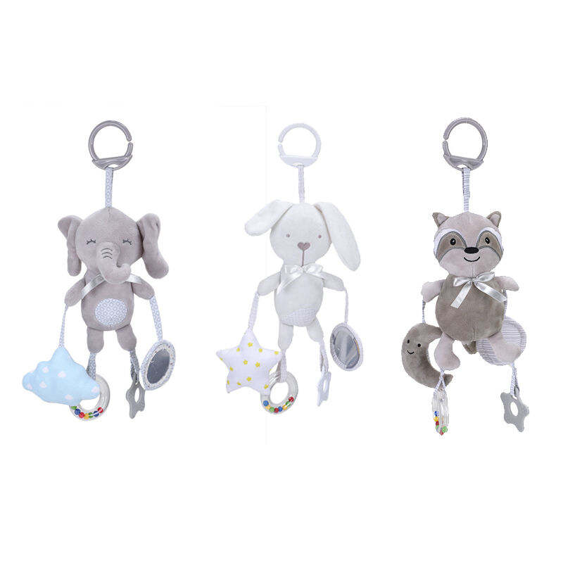 Cartoon animal Crib Hanging Baby Stroller Bell Toy Soft Toys