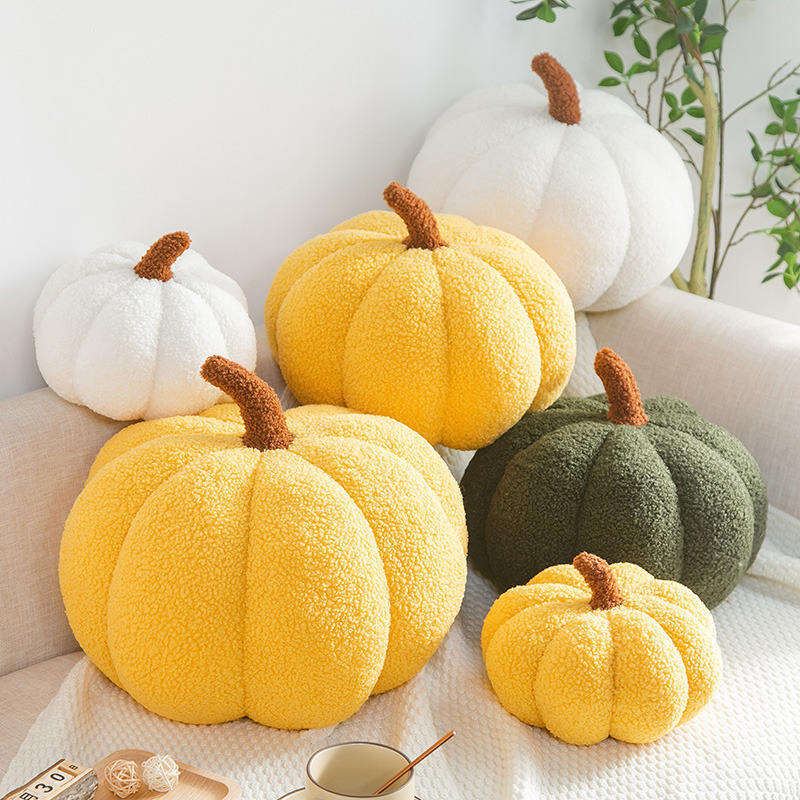 Custom Pumpkin Lifelike Stuffed Toy Soft Plush Pillow