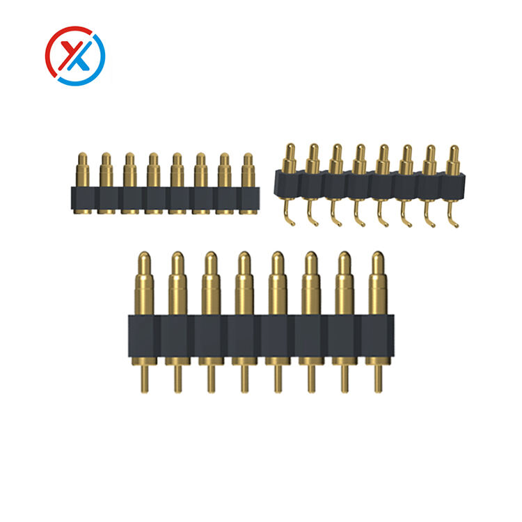 8pin waterproof pogo pin connector bend 1A 3A high current connector pogo pin-8PIN pogo connector