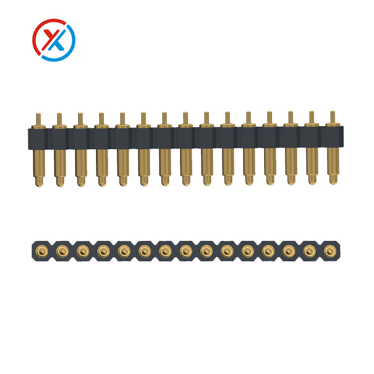 Pogo pin array 15 position,12v contact pad connectors fabrikant