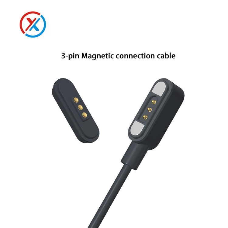 High quality 2 3 4pin magnetic connector Male and female butt gold-plated pogopin connector magnetic cable