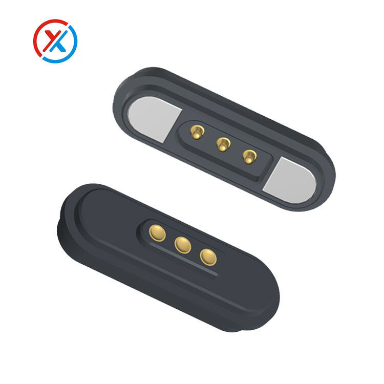 постачальник магнітних pogo pin,магнітний конектор 3 Pin з відстанню 2.8mm, висока потужність 3a-SM100  