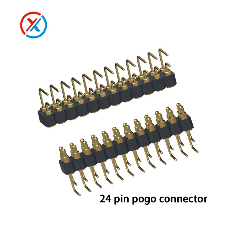 24 pin connector pogo pin Bending,spring loaded contacts manufacturer