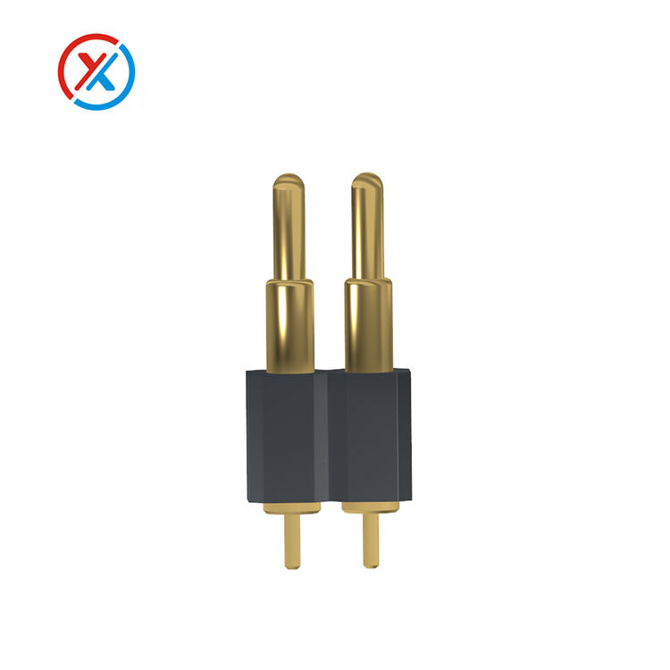 Custom 2pin magnetic pogopin connector Gold Plated high current probe spring pin connector pogopin