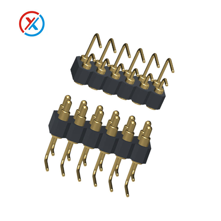 Custom 6 pogo connector male female pogo connector pins high current connector