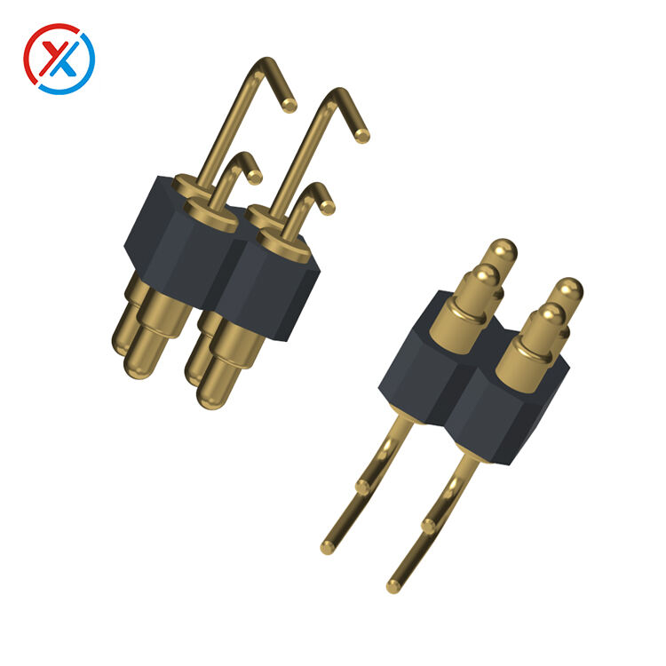 4 Right Angle Spring Loaded Pogo Pin Connector High Quality