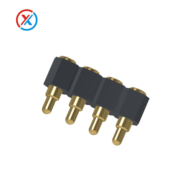 Custom 2 3 4pin pogo pin connector male female Gold plated pin High current magnetic pogo pin connector