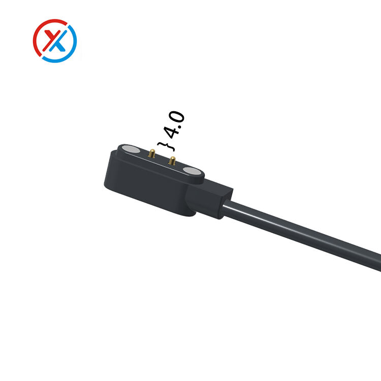 Custom 2-pin magnetic connector 4.0mm pitch electronic product charging cable Magnetic connector cable