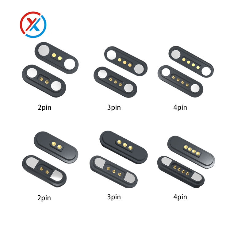 sérsniðin 2-4pins tengi segulpogi12v 3a hástraums segul tengi