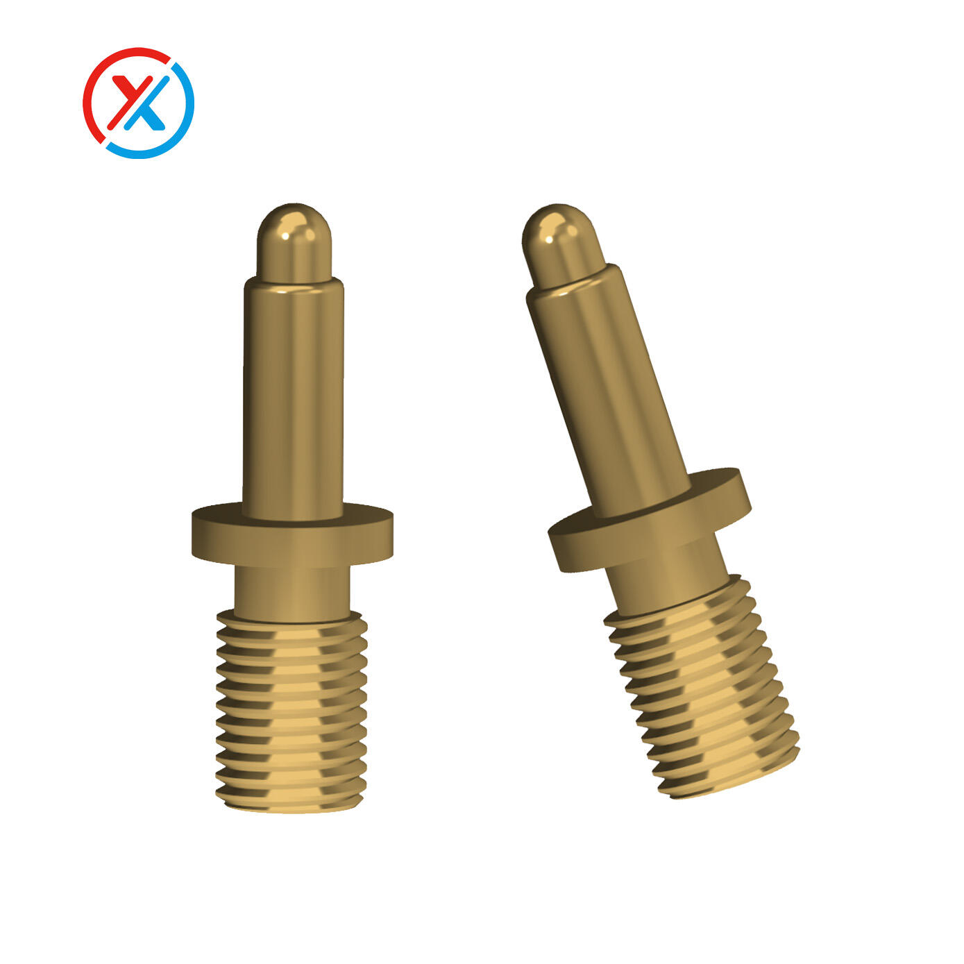 12 DC Threaded Pogo Pin Supplier Brass gold plated 5u