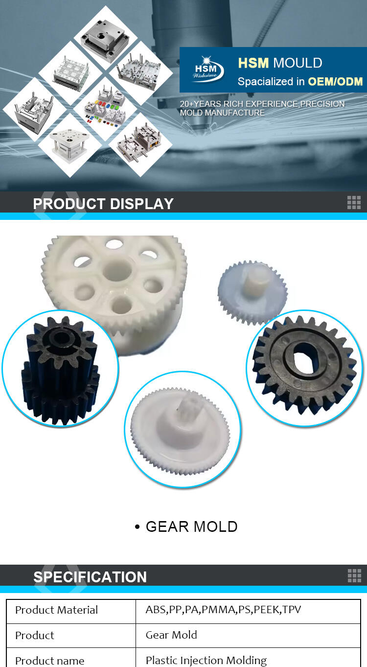 Custom Design Mold Service Cnc Machine Plastic Parts Customization High Precision Plastic Gear factory