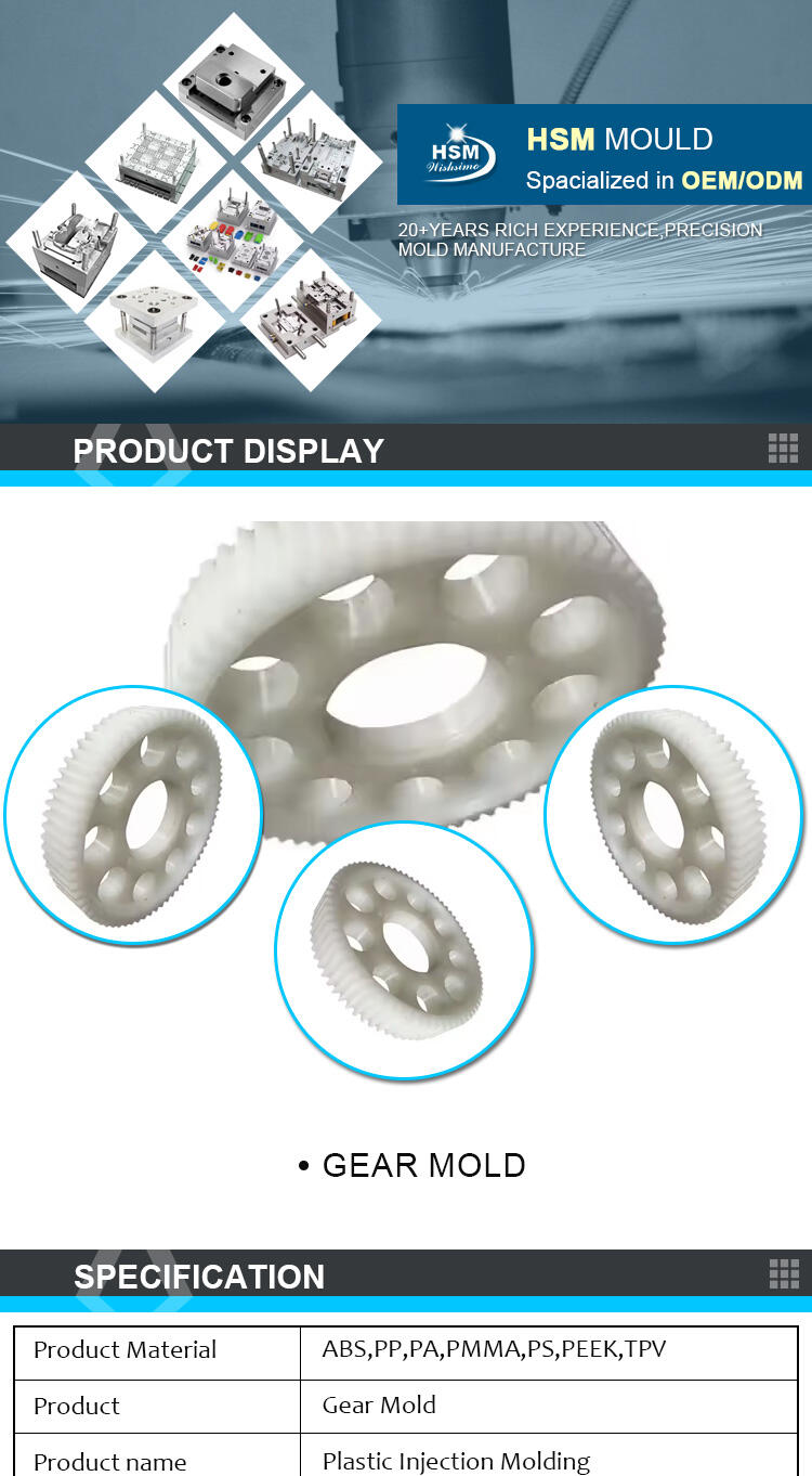 Custom Design Mold Service Cnc Machine Plastic Parts Customization High Precision Plastic Gear supplier