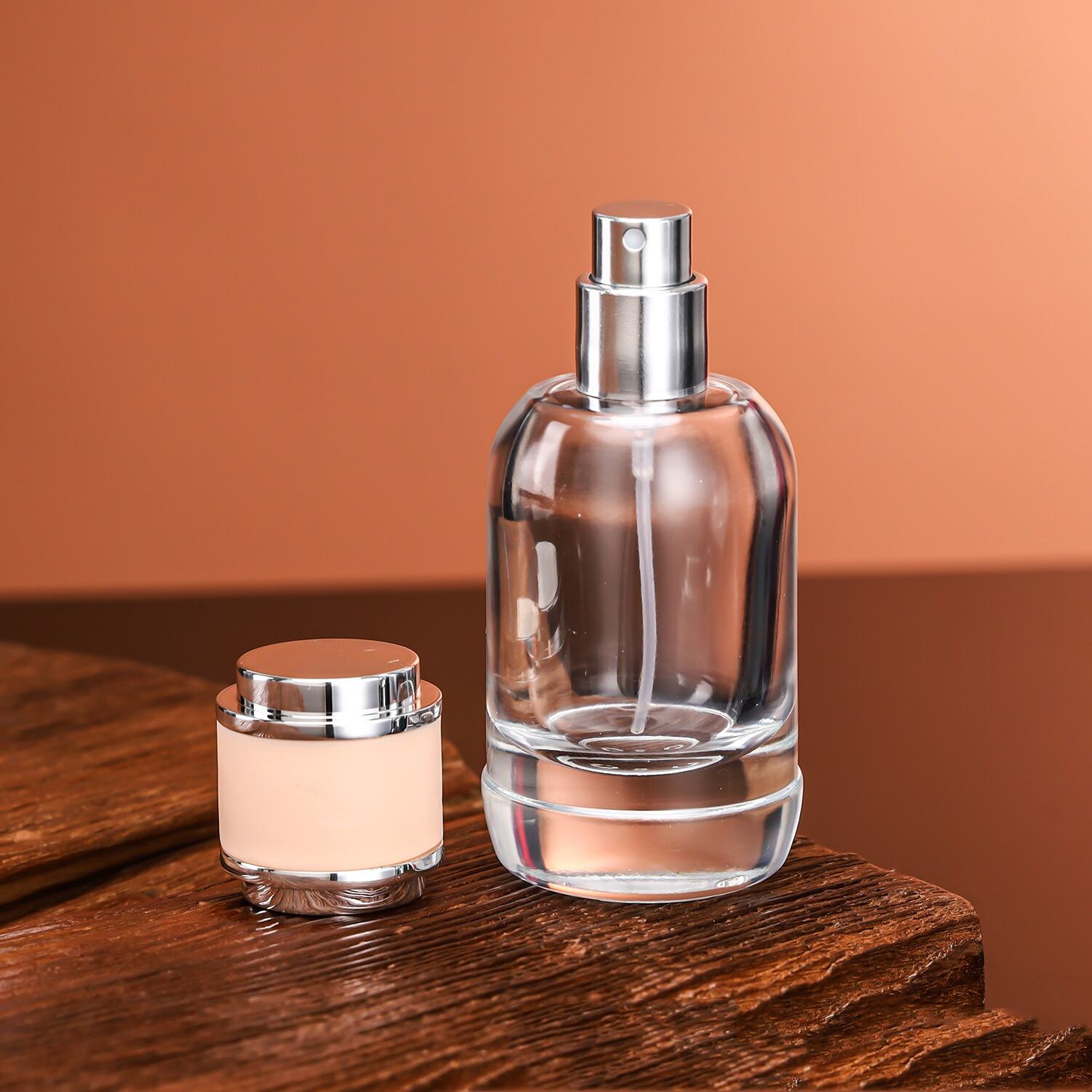 Lüks Fancy 50ml Cam Parfüm Kutuları Küçük Silindir Şekiller