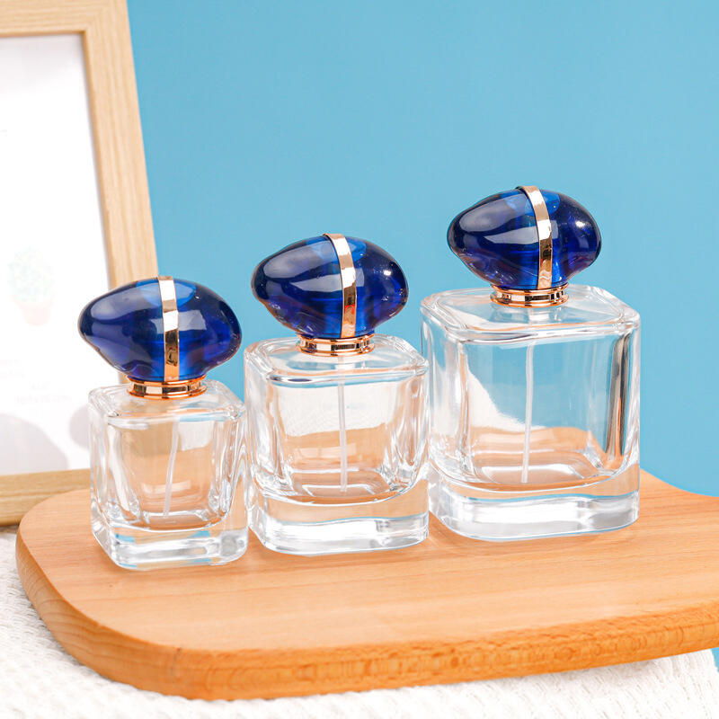 50ml 100ml Şeffaf Kare Parfum Sprey Şişesi