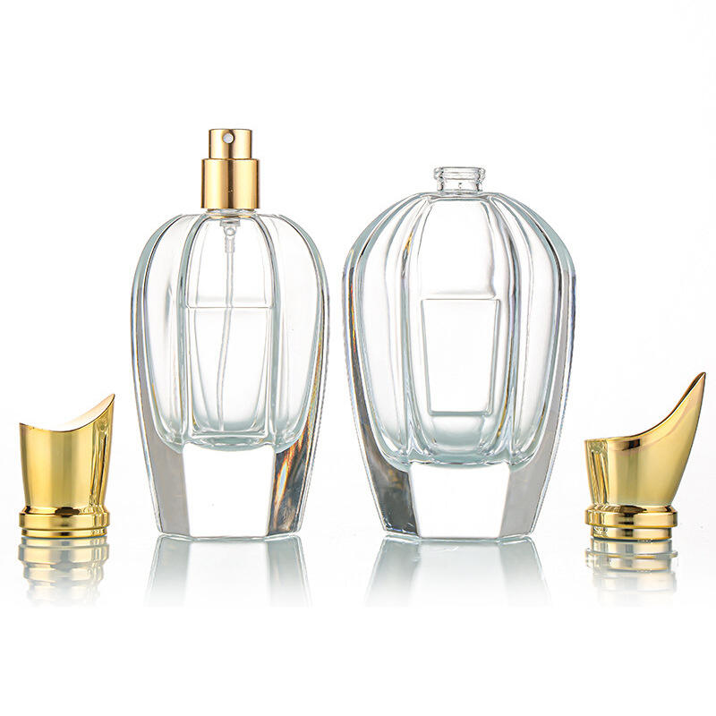 30 ml 100 ml parfüm cam şişesi altın kapağı ile