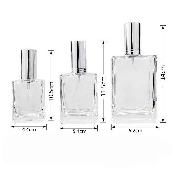 Lüks Özel 30ml 50ml 100ml Cam Parfum Şişesi - Çevik Kare Boş Cam Parfum Şisesi