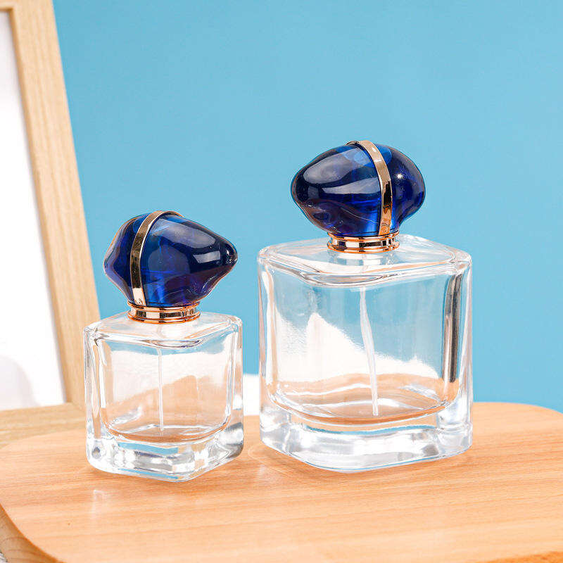 50ml 100ml Şeffaf Kare Parfum Sprey Şişesi