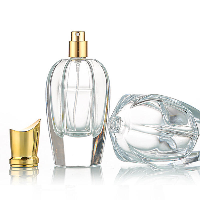 30 ml 100 ml parfüm cam şişesi altın kapağı ile