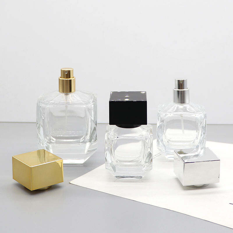 Lüks 30ml 50ml 100ml Dikdörtgen Şüşeli Tekil Cristal Cam Parfüm Kutusu