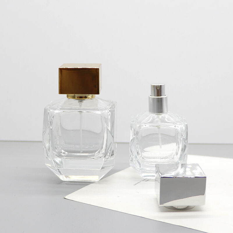 Lüks 30ml 50ml 100ml Dikdörtgen Şüşeli Tekil Cristal Cam Parfüm Kutusu