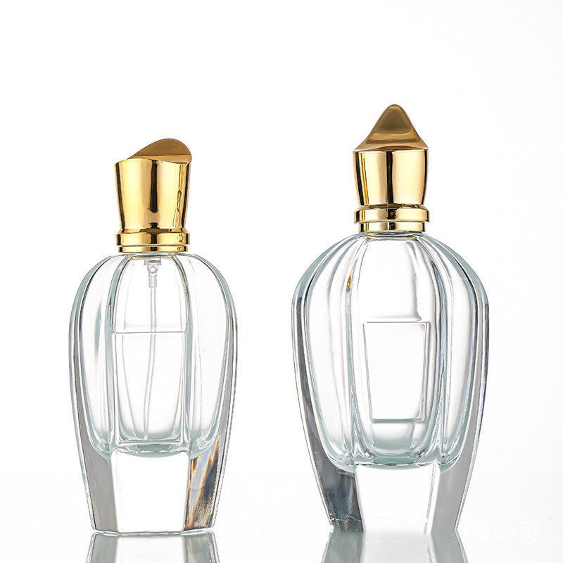 30 ml 100 ml parfüm cam şişesi altın kapağı ile