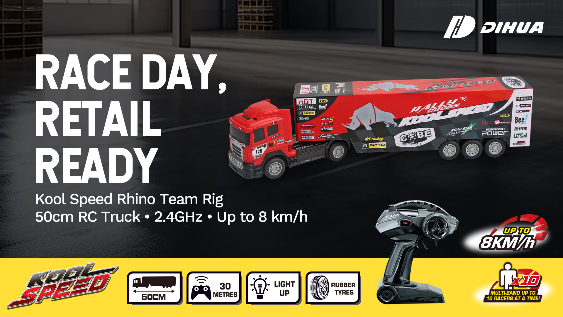 レースデー、小売店向けプロモーション：Kool Speed Rhino Team Rig登場