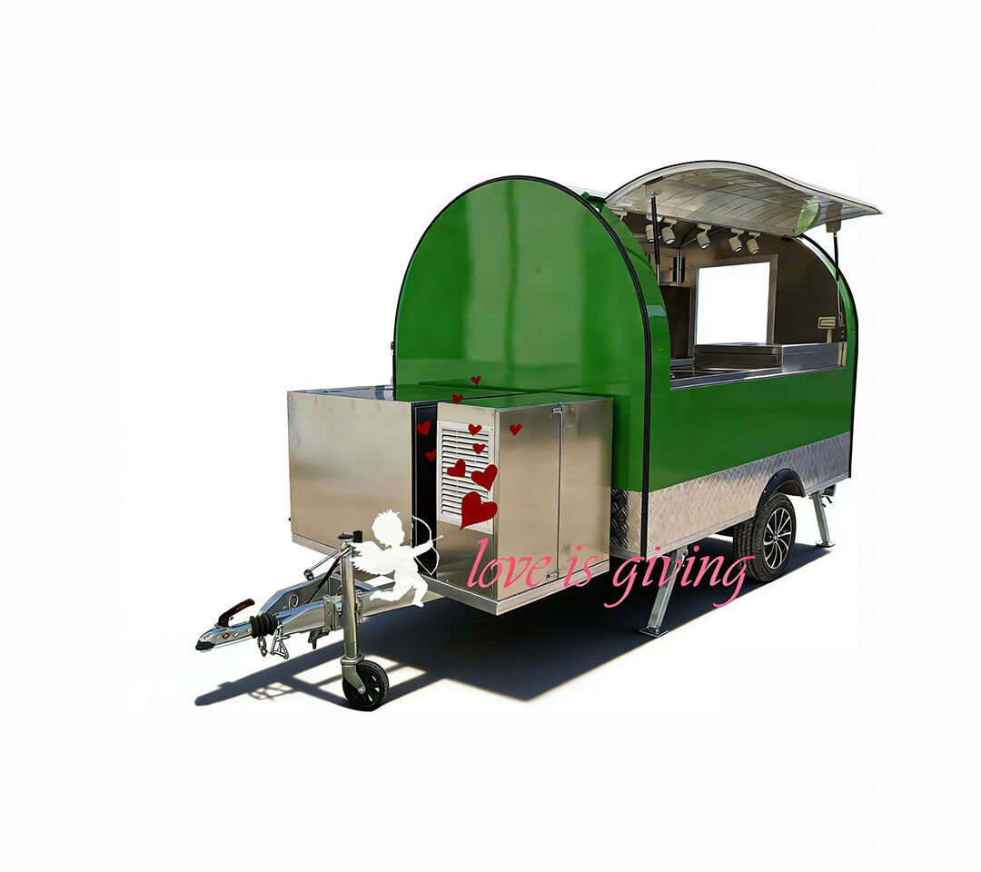 Custom Ice Cream Mobile Trailer Coffee Caravan Mobile Kitchen Store Vending Trailer Street Food Trailer