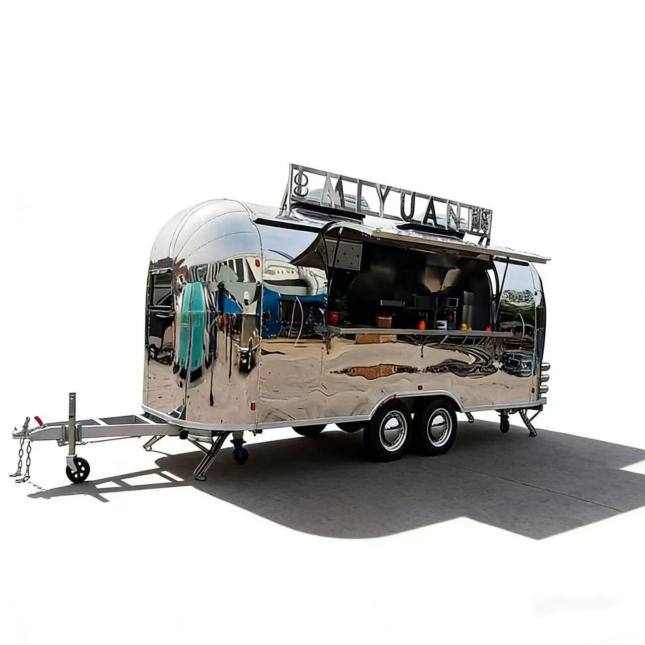 Pizza Trailer Vintage Mobile Kitchen Restaurant Hot Dog Vending Cart Beer Bar Airstream Food Truck