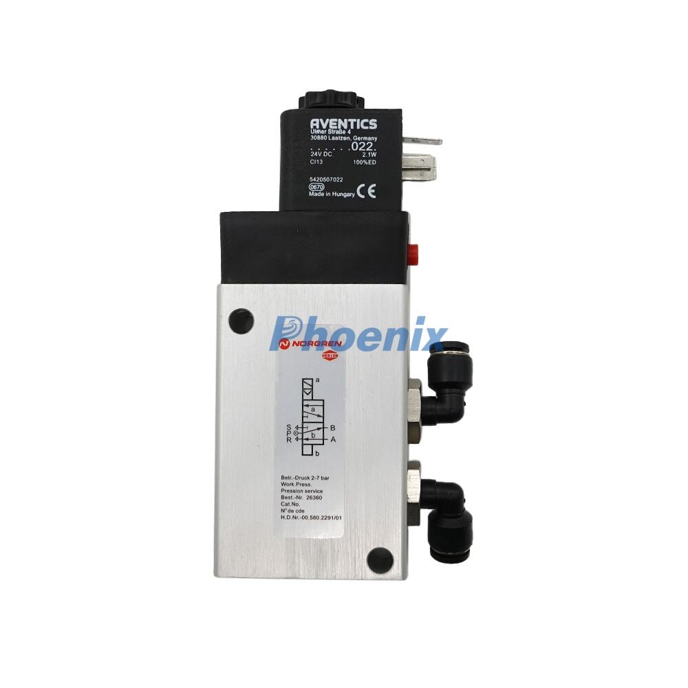 Katup Solenoid Heidelberg 00.580.2291 | Untuk SM102 SM74 MO CD102 | Suku Cadang Mesin Cetak Offset Premium