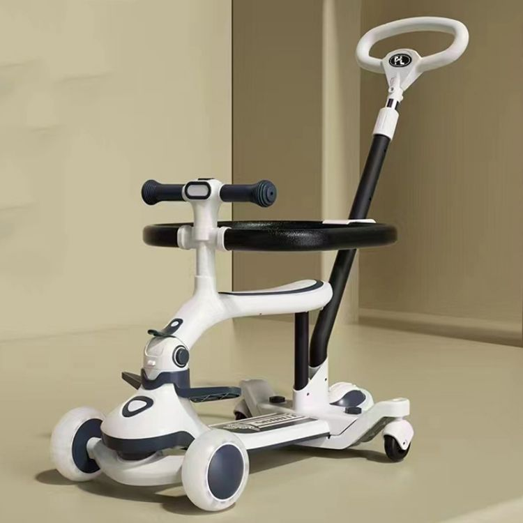 Wholesale 3-in-1 Kids Scooter with Push Bar Cheap Kick Scooter Child Toy Popular 3-Wheel Design with Seat