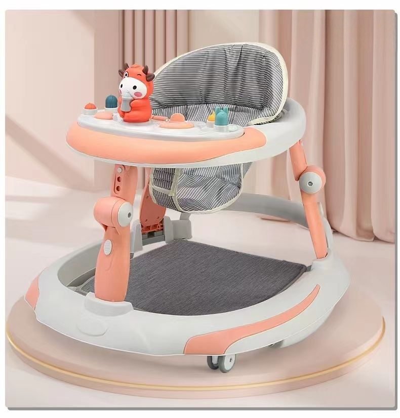 2025 High Quality Wheel Baby Walker Anti-O-Leg Plastic Multi-Function Push Kids' Baby Walker Learning Feature Gift Babies