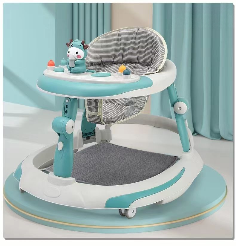 2025 High Quality Wheel Baby Walker Anti-O-Leg Plastic Multi-Function Push Kids' Baby Walker Learning Feature Gift Babies